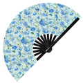 Cute Flowers Floral Pattern Bamboo Hand Fan