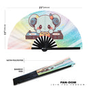Cute Chibi Dj Koala Party Koalas Bamboo Hand Fan