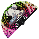 Cute Chibi Dj Koala Party Koalas Bamboo Hand Fan