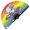 Cute Chibi Dj Koala Party Koalas Bamboo Hand Fan