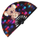 Cute Koala Boba Tea Kawaii Bamboo Hand Fan