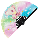 Cute Koala Boba Tea Kawaii Bamboo Hand Fan