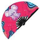 Cute Koala Boba Tea Kawaii Bamboo Hand Fan