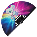Cute Koala Boba Tea Kawaii Bamboo Hand Fan