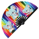 Cute Funny Koala Holding Knife Bamboo Hand Fan