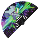 Cute Funny Koala Holding Knife Bamboo Hand Fan