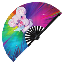 Cute Funny Koala Holding Knife Bamboo Hand Fan