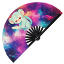 Cute Funny Monkey Holding Knife Bamboo Hand Fan