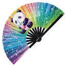 Cute Panda Boba Tea Kawaii Bamboo Hand Fan