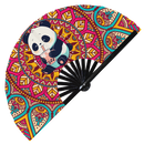 Cute Panda Boba Tea Kawaii Bamboo Hand Fan