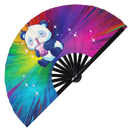 Cute Panda Boba Tea Kawaii Bamboo Hand Fan