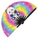 Cute Panda Boba Tea Kawaii Bamboo Hand Fan