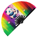 Cute Panda Boba Tea Kawaii Bamboo Hand Fan