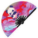 Cute Funny Panda Holding Knife I Choose Violence Murder Pandas | Hand Fan foldable bamboo gifts Festival accessories Rave handheld event
