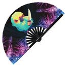 Cute Funny Parrot Holding Knife I Choose Violence Murder Bird | Hand Fan - Foldable Bamboo Fan Accessories