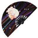 Cute Pig Boba Tea Kawaii Bamboo Hand Fan