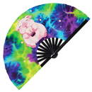 Cute Pig Boba Tea Kawaii Bamboo Hand Fan