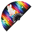 Cute Bunny Rabbit Boba Tea Kawaii - Bunnies Bamboo Hand Fan