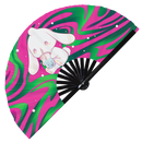 Cute Bunny Rabbit Boba Tea Kawaii - Bunnies Bamboo Hand Fan