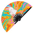 Cute Bunny Rabbit Boba Tea Kawaii - Bunnies Bamboo Hand Fan