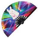 Cute Bunny Rabbit Boba Tea Kawaii - Bunnies Bamboo Hand Fan