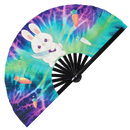 Cute Funny Rabbit Holding Knife I Choose Violence Murder Bunny | Hand Fan foldable bamboo gifts Festival accessories Rave handheld event