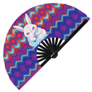 Cute Funny Rabbit Holding Knife I Choose Violence Murder Bunny | Hand Fan foldable bamboo gifts Festival accessories Rave handheld event