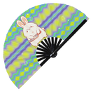 Cute Funny Rabbit Holding Knife I Choose Violence Murder Bunny | Hand Fan foldable bamboo gifts Festival accessories Rave handheld event