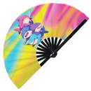 Cute Funny Shark Holding Knife Bamboo Hand Fan