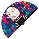 Cute Funny Sheep Holding Knife Bamboo Hand Fan