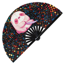 Cute Funny Sloth Holding Knife I Choose Violence Murder | Hand Fan foldable bamboo gifts Festival accessories Rave handheld event