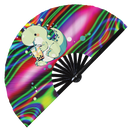 Cute T-rex Dinosaur Boba Tea Kawaii Bamboo Hand Fan