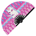 Cute Funny Unicorn Holding Knife I Choose Violence Murder Pony | Hand Fan foldable bamboo gifts Festival accessories Rave handheld event
