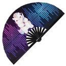 Cute Funny Unicorn Holding Knife Bamboo Hand Fan