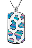 Cow Print Pattern Dog Tag Necklace