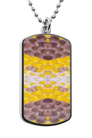 Snake Print Pattern Dog Tag Necklace