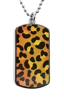 Leopard Print Dog Tag Necklace