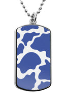 Cow Print Pattern Dog Tag Necklace