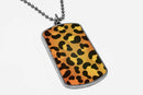 Leopard Print Dog Tag Necklace