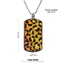 Leopard Print Dog Tag Necklace