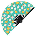 Cute Chicken Pattern Bamboo Hand Fan