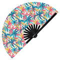 Cute Palm Trees Pattern Bamboo Hand Fan