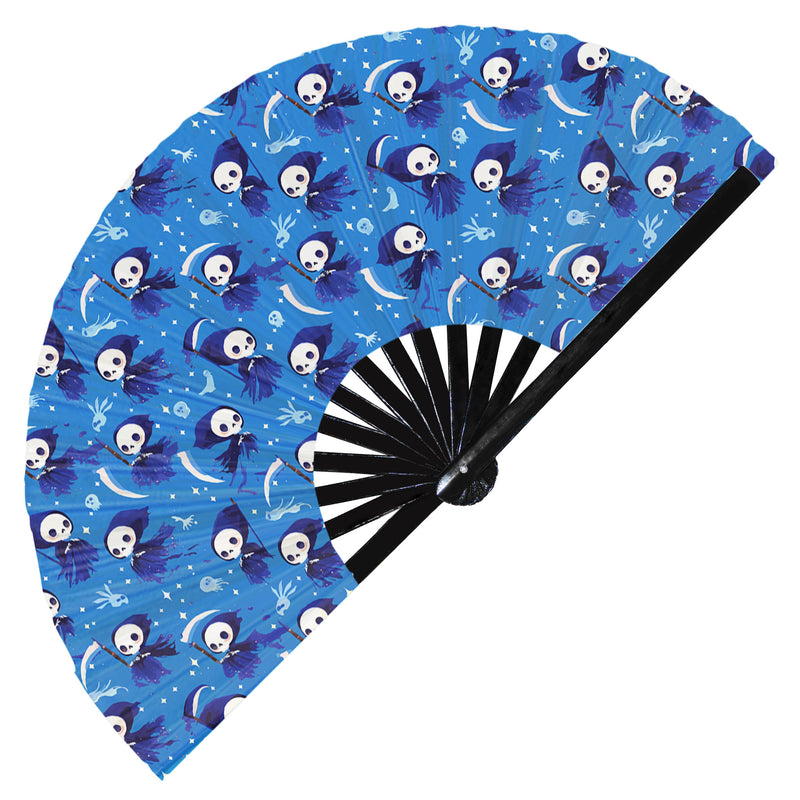 Cute Grim Reaper Pattern Halloween Bamboo Hand Fan