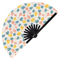 Cute Pig Pattern Bamboo Hand Fan