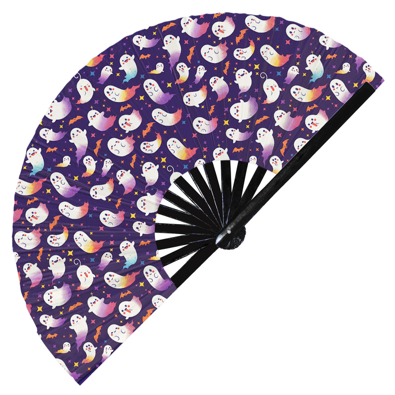 Cute Ghost Pattern Halloween Bamboo Hand Fan