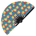 Cute Fries Pattern Bamboo Hand Fan