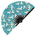 Cute Eagle Pattern Bamboo Hand Fan