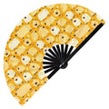 Cute Capybara Pattern Bamboo Hand Fan