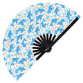 Cute Dolphin Pattern Bamboo Hand Fan