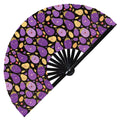 Cute Eggplant Pattern Bamboo Hand Fan